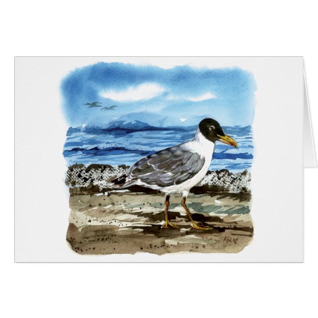 Cartão A gaivota de Pallas (Frente Horizontal)