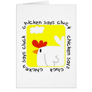 Cartão A galinha diz o camiseta e os presentes do Cluck