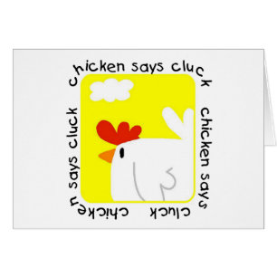 Cartão A galinha diz o camiseta e os presentes do Cluck