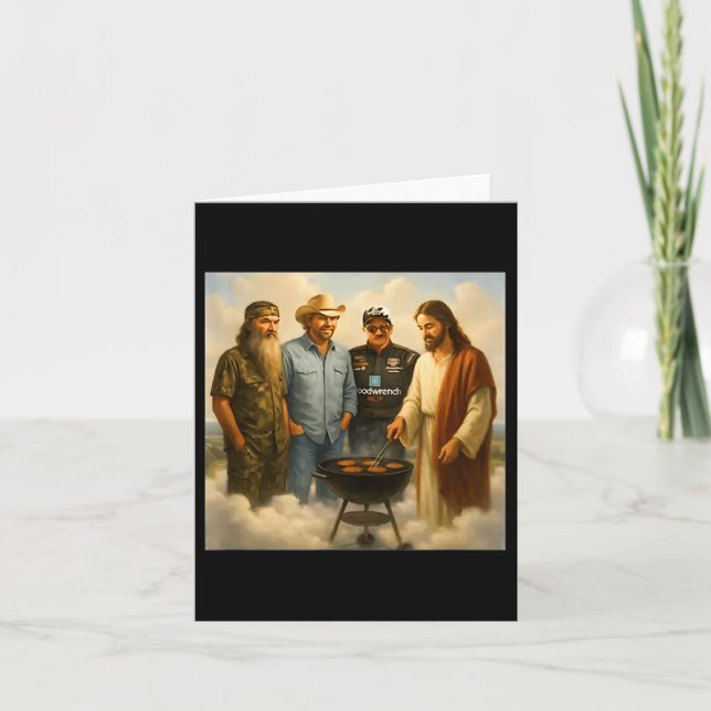 Cartão A Gangue Real Se Encontra No Céu Phil Funny Meme B (Frente)