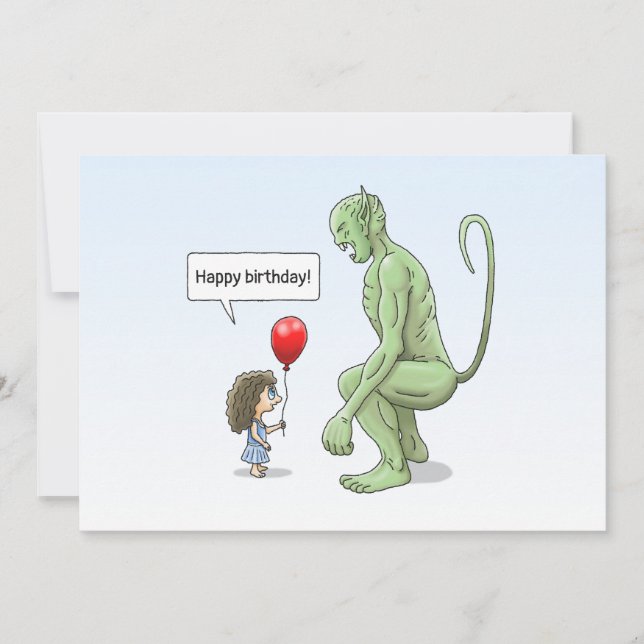 Cartão A Garota e o Goblin (Frente)