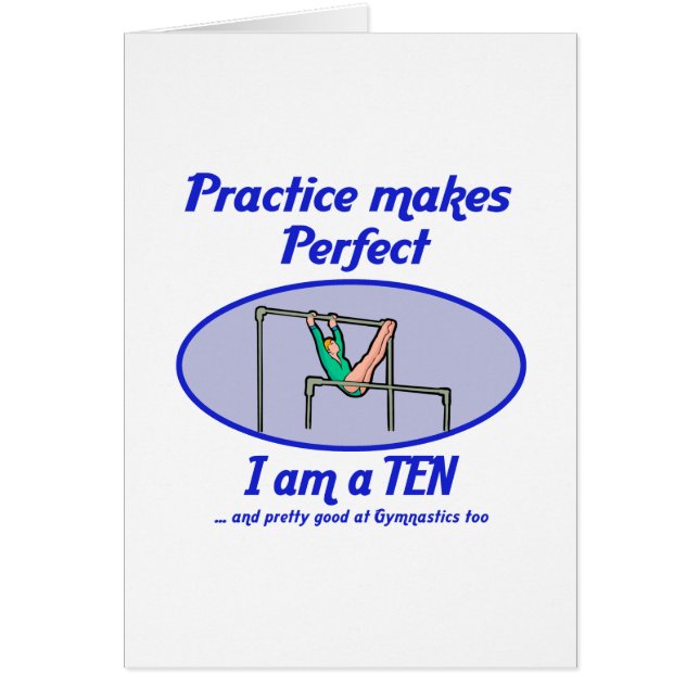 Cartão A ginástica aperfeiçoa 10 (Frente)