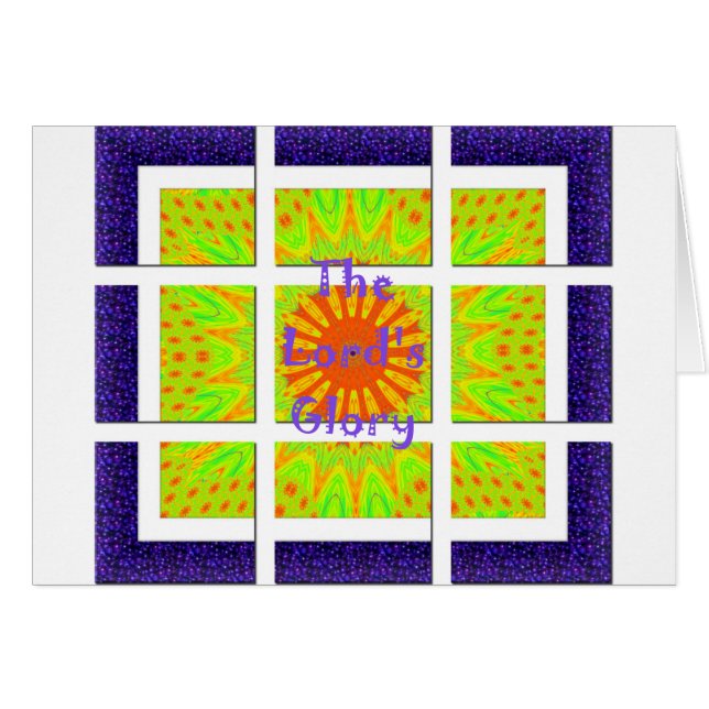 Cartão A Gloriosa Geometria do Senhor: Jogada e Criativa (Frente horizontal)