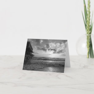 Cartão A Glorious Beach Morning Grayscale Thinking Of You