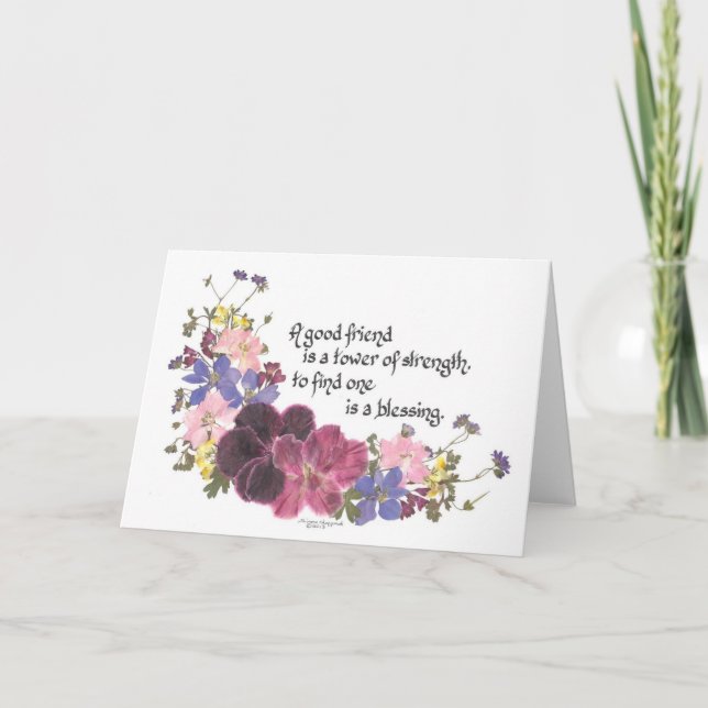 Cartão A Good Friend is a Blessing (Frente)