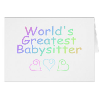 Cartão A grande baby-sitter dos mundos