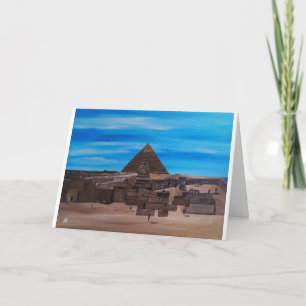Cartão A Grande Esfinge e a Pirâmide de Khafre