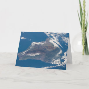 Cartão A Grande Ilha Do Havaí E Suas Montanhas