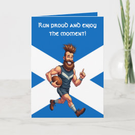 Cartão A Grinning Scottish Rugby Runner