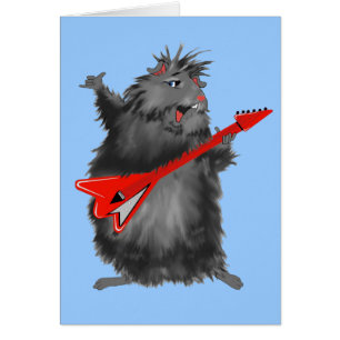 Cartão A guitarra nova de Betty preta