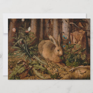 Cartão A Hare in the Forest (por Hans Hoffmann)
