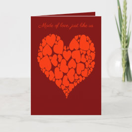 Cartão A Heart Of Hearts Romantic Design Monotone Red