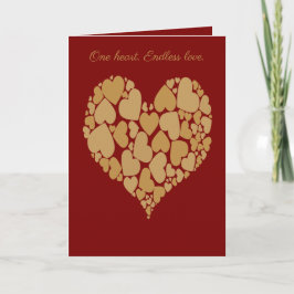 Cartão  A Heart Of Hearts Romantic Design Pastel Ochre