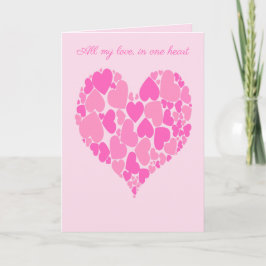 Cartão A Heart Of Hearts Romantic Design Pastel Pink