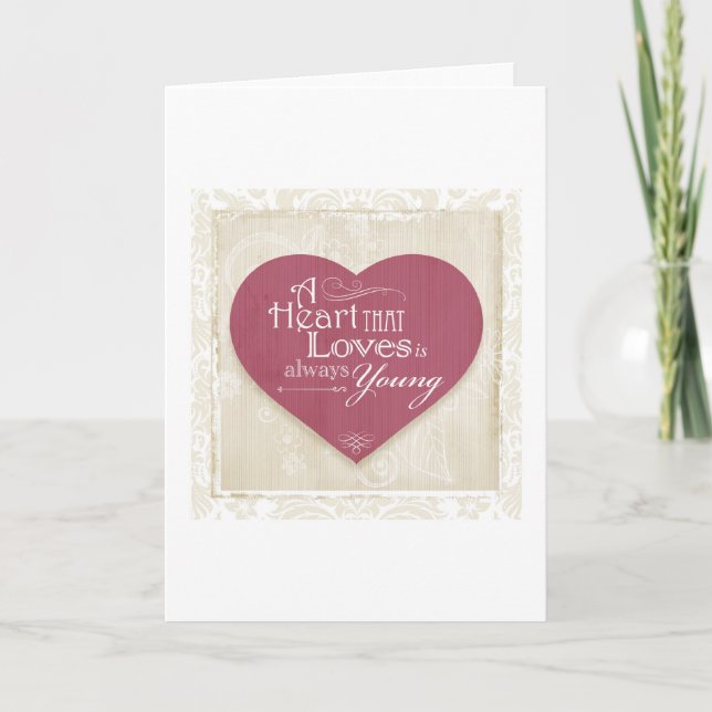 Cartão 'A Heart That Loves...' Greetings Card (Frente)