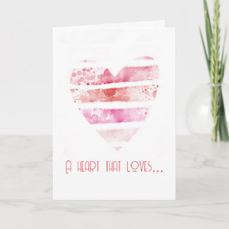 Cartão A Heart That Loves Valentine’s Day Card