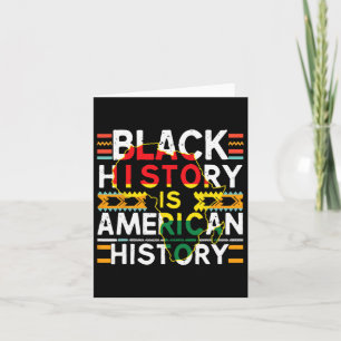Cartão A História Negra É História Americana Patriótica Á