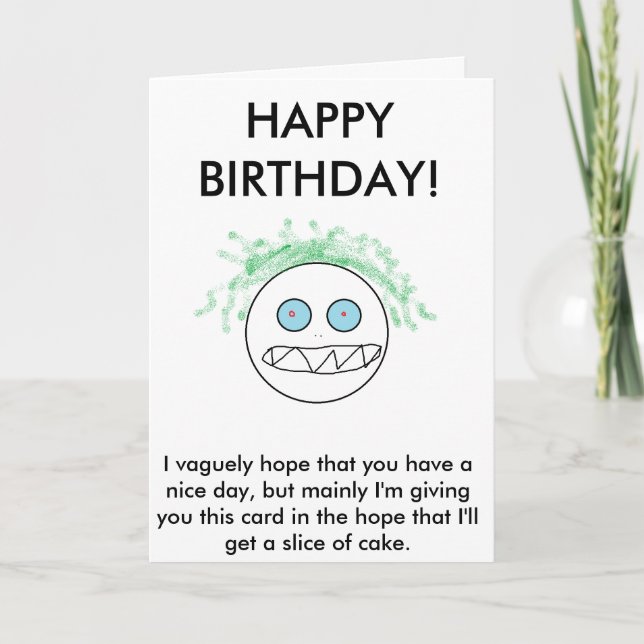 Cartão A Honest Birthday Card (Frente)