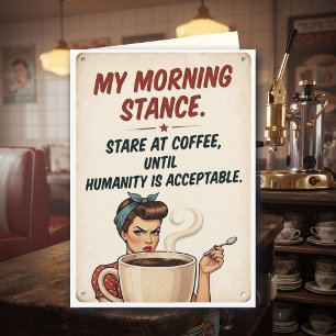 Cartão A Humanidade é Inaceitável   Humor de Café entre A