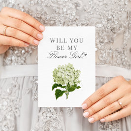Cartão A Hydrangea Branca Você Será Minha Menina Flor