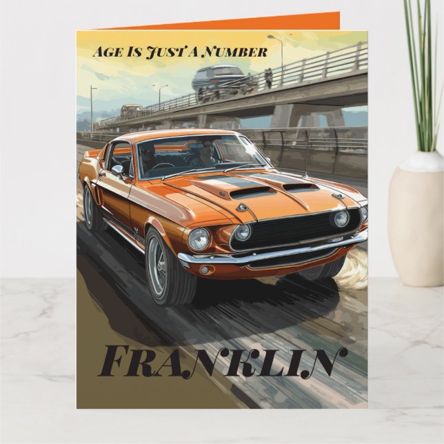 Cartão A Idade É Apenas Um Número Clássico De Aniversário (Frente)