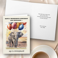 A idade é Irrelefante Elefante Aniversário Diverti