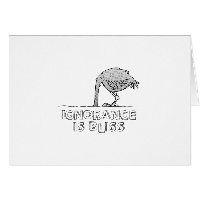 Cartão A ignorância é felicidade (Frente Horizontal)
