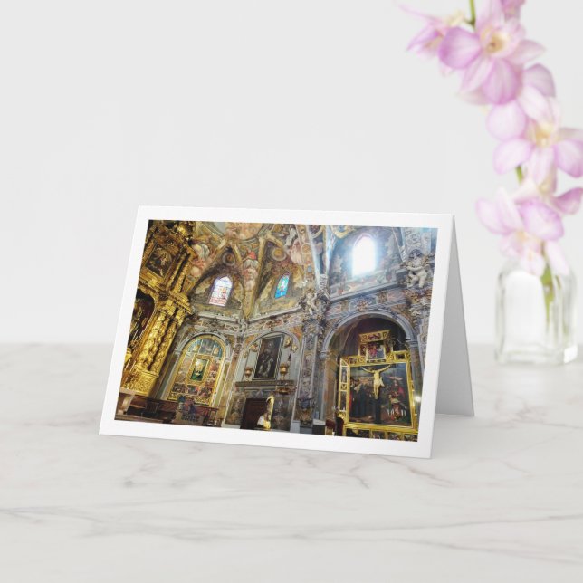 Cartão A Igreja de San Nicolás, Cidade de Valência (Orquídea)