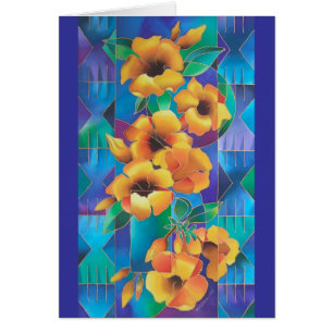 CARTÃO A "ILHA FLORESCE O ALLAMANDA DO ~ "