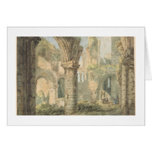 Cartão A ilha santamente de St Cuthbert, 1797 (w/c sobre