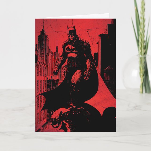 Cartão A Ilustração do Livro de BD Batman (Frente)