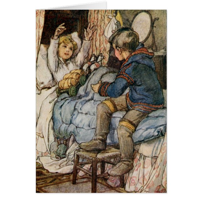 Cartão A ilustração do livro infantil doce fica bem em br (Frente)