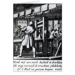 Cartão A impressora do livro