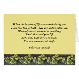 Cartão a incentivar