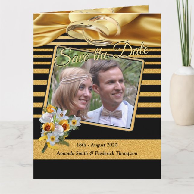 Cartão A Inspiração Gatsby do Excelente salva a data (Frente)