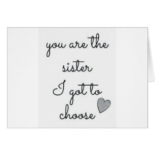 CARTÃO **A IRMÃ QUE EU TENHO QUE ESCOLHER** DESEJO ANIVER