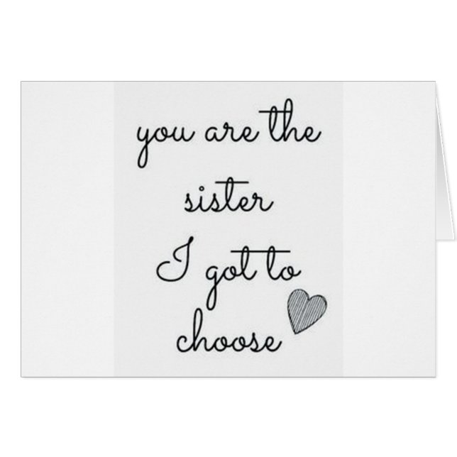 CARTÃO **A IRMÃ QUE EU TENHO QUE ESCOLHER** DESEJO ANIVER (Frente Horizontal)