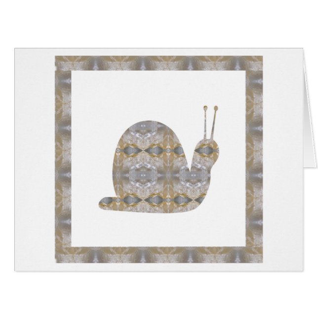 Cartão A jóia DE CRISTAL NVN451 do inseto do CARACOL (Frente horizontal)