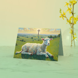 Cartão A Lamb e a Cruz
