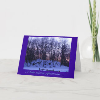 Cartão 'A late winter afternoon'