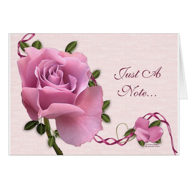 Cartão A lavanda aumentou (Frente Horizontal)