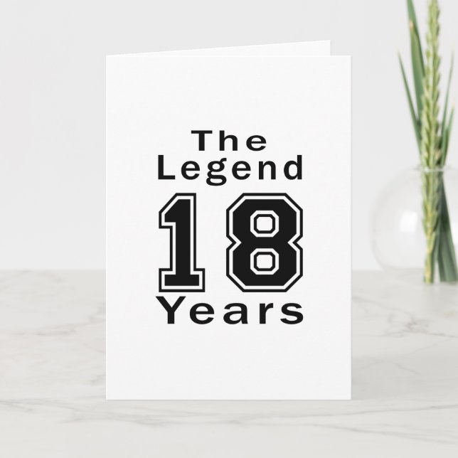 Cartão A Legenda 18 Anos Presente (Frente)