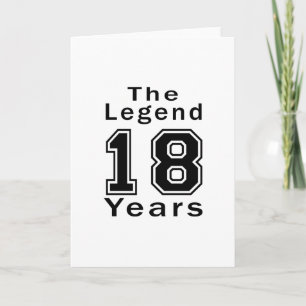 Cartão A Legenda 18 Anos Presente