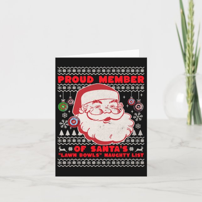 Cartão A Lei De Natal É Ideia Para Homens E Santas Xmas (Frente)