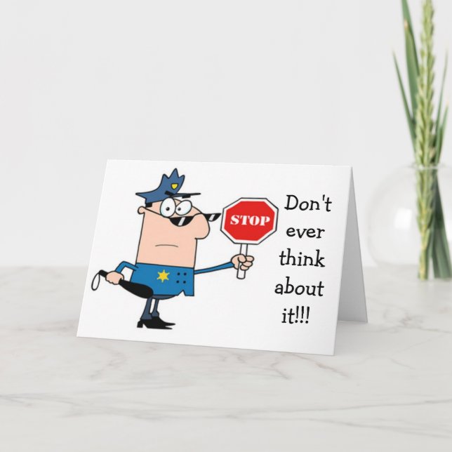 CARTÃO A LEI FALOU "TENHA UM ANIVERSÁRIO FELIZ" (Frente)