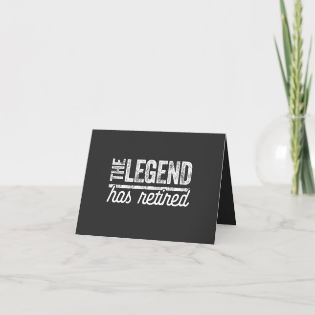Cartão a lenda se aposentou (Frente)