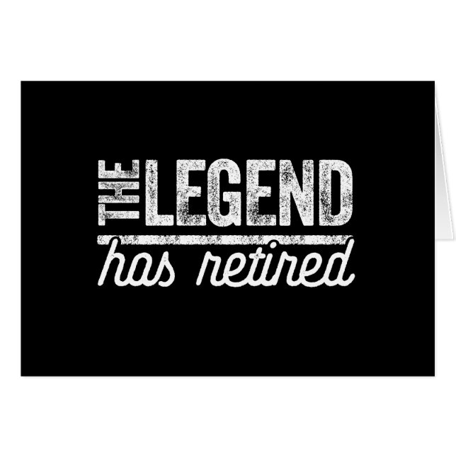 Cartão a lenda se aposentou (Frente Horizontal)