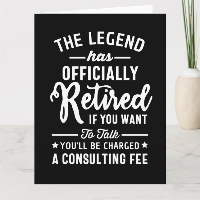Cartão A Lenda Se Aposentou Oficialmente Se Quiser (Frente)