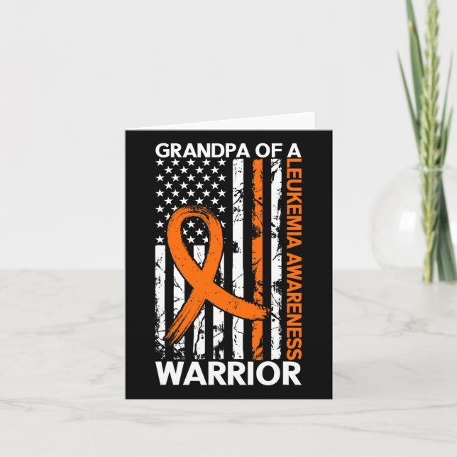 Cartão A Leucemia de Sinalizador Americano Mês de Consciê (Frente)