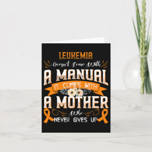 Cartão A leucemia não vem com um manual